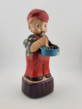 1960'S MICHANICAL WIND-UP BUBBLE BLOWER BOY TIN LITHO MARUSAN JAPAN TOY Untested