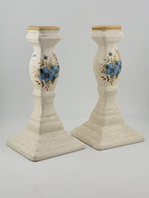 Vintage Mikasa Candlesticks Garden Club Day Dreams Blue Flowers Floral Japan