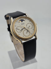 Vtg Seiko Chronograph Moon Phase White Dial Watch – 7F39-6029. Japan 1989 Works