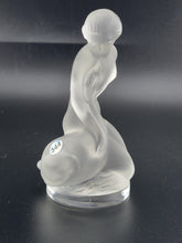 Vintage Lalique Crystal France Leda Nude Woman & the Swan Frosted Style 11905