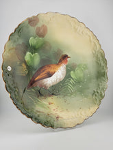 RARE 19th C LIMOGES FRANCE PHEASANT PLATE CHARGER HANDPAINTED ARTIST SIGNED