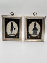 Rare Antique 1930 Pair Of Borghese Framed Silhouette George & Martha Washington