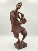 Rare Vintage African Yoruba Style Hand Carved Wood Drummer Figure 22" Tribal Art