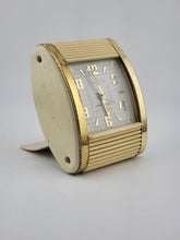 MID-CENTURY WESTCLOX GOLD STARBURST NUMBERS. SLIDE & GO ALARM CLOCK. Working.