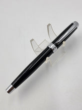 Longines Luxury Black Resin Rollerball Pen Silver Tone Winged Hourglass Swiss