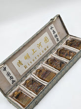 RARE RIVERSCENE CHINESE ASIAN PAINTED SET OF 6 SNUFF BOTTLES IN PRESENTATION BOX