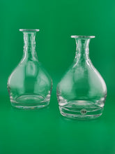 Set Of 2 William Yeoward Crystal Decanters Honeycomb Cut Signed 6.25" & 6.75"