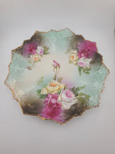 Antique MZ AUSTRIA MORITZ ZDEKAUER Roses 10" Plate 1884-1909 Porcelain
