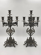 VINTAGE 5 ARM ITILIAN BAROQUE ROCOCO BRASS CANDELABRA HOLDER GRIFFIN LION EAGLE