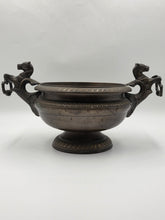 Rare Antique Bronze Centerpiece Jardiniere W Mythical Seahorse & Ring Handles.