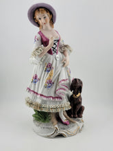 Rare Antique Collectible Porcelain Figurine "Shepherdess" W Dog, Germany.