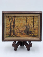 OOAK Original Samuel B. Pratt Autumn Reverie Signed Oil Painting Park Gate Scene