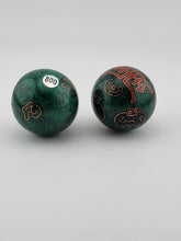 Vintage Chinese Cloisonne Health Exercise Stress Baoding Green/red Enamel Balls