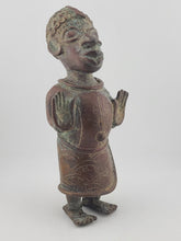Vintage 1940's African Bronze Figure Rare Benin Style Tribal Bronze Sculpture 8”