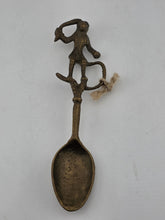 Rare Antique Collectible Brass Monkey Decorative Spoon. 7 Inch Tall.