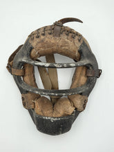 Rare Antique C 1920's Cast Iron & Leather Baseball Catcher Umpire Face Mask