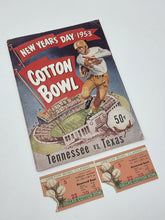1953 Cotton Bowl Program &2 Ticket Stubs Tennessee Volunteers vs Texas Longhorns