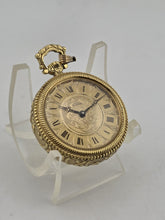 Rare Vintage Ornate "ERNEST BOREL" 17 Jewel Gold Plated Pendant Watch WORKS*