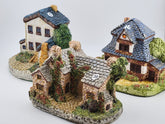 Lot Of 3 Vintage English Cottages- Made In Taiwan - Christmas Gift Idea