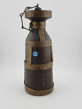 ANTIQUE TRIBAL ART JUG CANTEEN WOOD METAL AFRICA ETHIOPIA OROMO PEOPLE