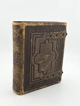 ANTIQUE 19TH C VICTORIAN BROWN CABINET TIN TYPE PHOTO FAMILY ALBUM. ALMOST FULL.