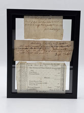Rare Collection Early 1800s Tax Receipts 1814 1818 1840 Salisbury MA Framed Docs