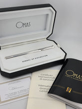 Rare OMAS 502 Sterling Silver 925 Faceted Ballpoint Pen Box & Papers Italy. 48g.