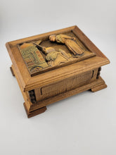 Rare Vintage Collectible Anri 3D Relief Carved Jewley Music Box. Working Cond.