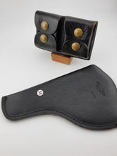 Vintage Brauer Bros Co 38C Ammo belt Pouch & Monte Carlo Holster. Black Leather