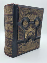 Antique 19th C Victorian Holy Bible 2000 Illustrations Embossed Leather Bible