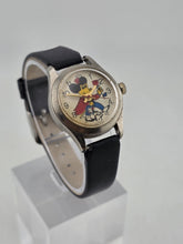 Antique 1950's Mickey Mouse Hong Kong Mechanical Watch Cartoon Dial. 28 mm Works