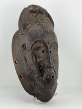 Authentic Early-20th Century Baule Tribal Wood Mask Ivory Coast African Art
