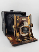 Antique F.H. Sanderson Wooden Hand Camera. Bausch & Lomb Black Bellows. Untested