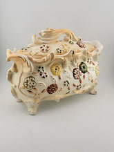 Antique Japan Hand Painted Gravy Boat w Handles and Lid Decorative Display Piece