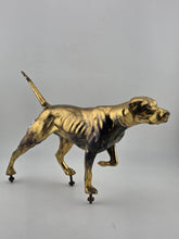 Rare Antique Victorian 19th C Brass Pointer Dog Clock Topper For Mantel Clocks.