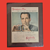 1948 Humphrey Bogart Kimberly Pockett Eversharp Pen- Vintage Ad. Original