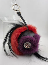 100% Authentic Beautiful Collectible FENDI purple/red BAG BUG handbag charm.