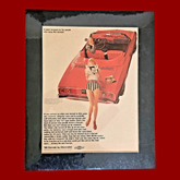 1966 VTG Original Magazine Ad CHEVROLET Car Red Convertible Corvair Monda