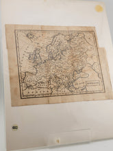 Rare Antique Original 1843 Miniature Map Of Europe. Approx 5 7/8" x 7 3/8.