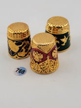 Vintage Edgar Berebi Limited 1st Edition Collection of 3 Enameled Thimbles