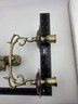 Rare Antique Bronze Lion Amsterdam Coat of Arms Double Candle Holder Candelabra