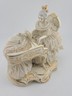 Antique Dresden Art Porcelain Lady at Grand Piano Figurine Lace Dress Germany