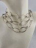 Robert Lee Morris RLM Studio Sterling Silver Oval Chain Link Necklace 36" Long.