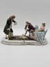 19th Century XL Sitcendorf German Hand Painted Porcelain & Lace Figural Grouping
