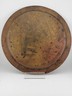 Antique Egyptian Brass Plate Detail Hand Etched Pharaoh and Egyptian Characters