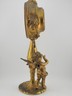 Antique 19th C Art Nouveau Figural Cherub Clock Gilt Spelter French Runs. Read.