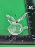 SWAROVSKI Austria Crystal Butterfly on Frosted Leaf Figurine