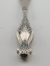 Rare Antique 19th C. AMERICAN STERLING SILVER SHOE HORN W EMBOSSED FLORAL DESIGN