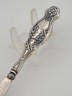 Rare Antique 19th C. AMERICAN STERLING SILVER SHOE HORN W EMBOSSED FLORAL DESIGN