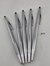 SET Of 5 GORGEOUS HIGH QUALITY SLIM CROSS POLISHED SILVER PENS AND PENCILS. READ